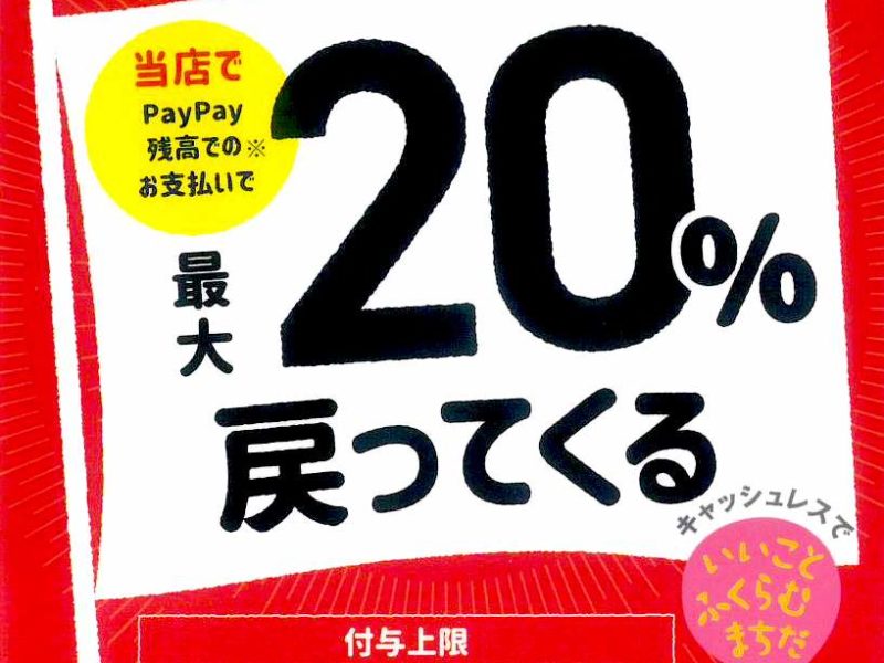 いこいこ町田!PayPay使って”うふふ”な買い物 最大20%戻ってくるキャンペーン」 いこいこ町田!PayPay使って”うふふ”な買い物 最大20%戻ってくるキャンペーン」